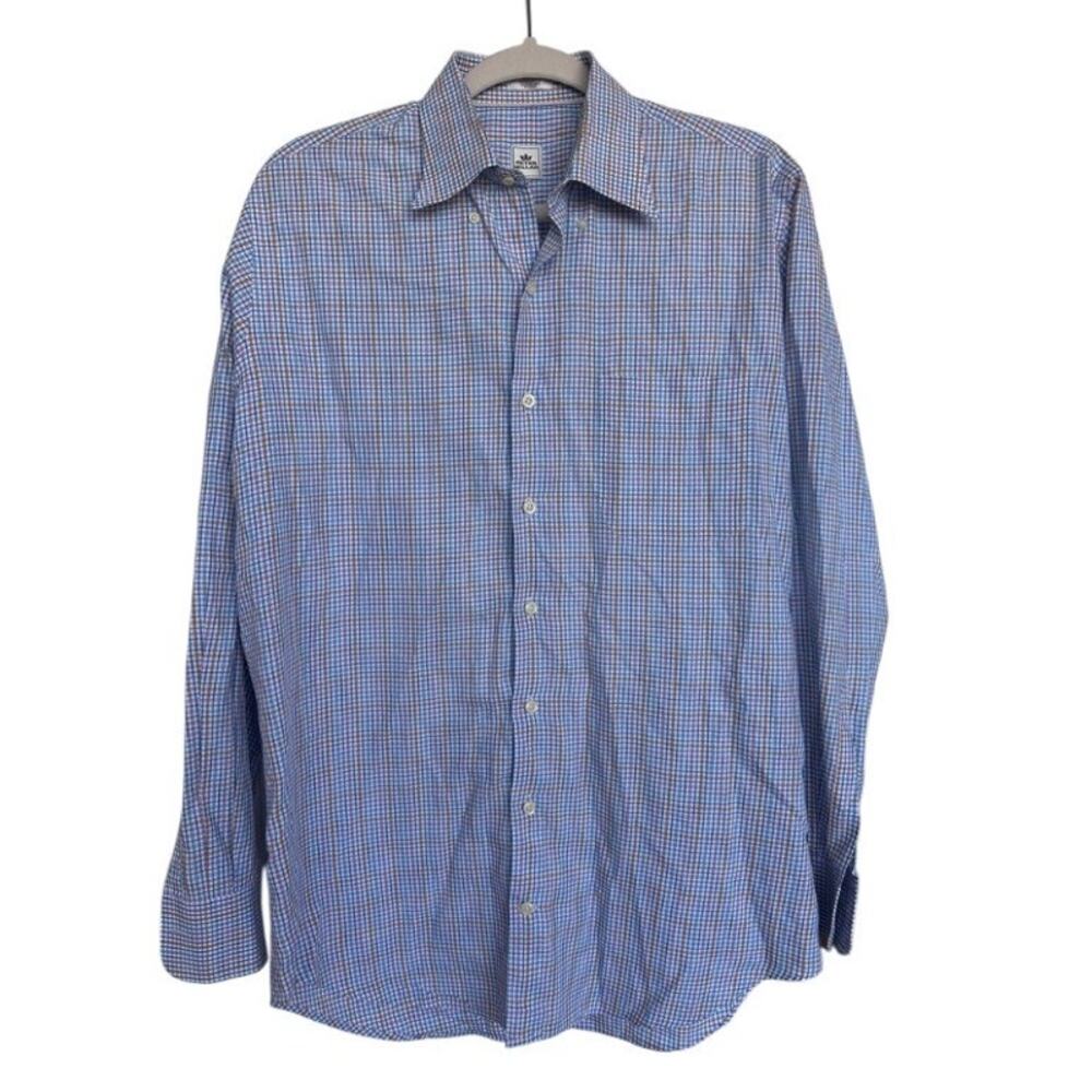 Peter Millar Easycare Multicolor Gingham Button Down Pocket Shirt Mens Medium